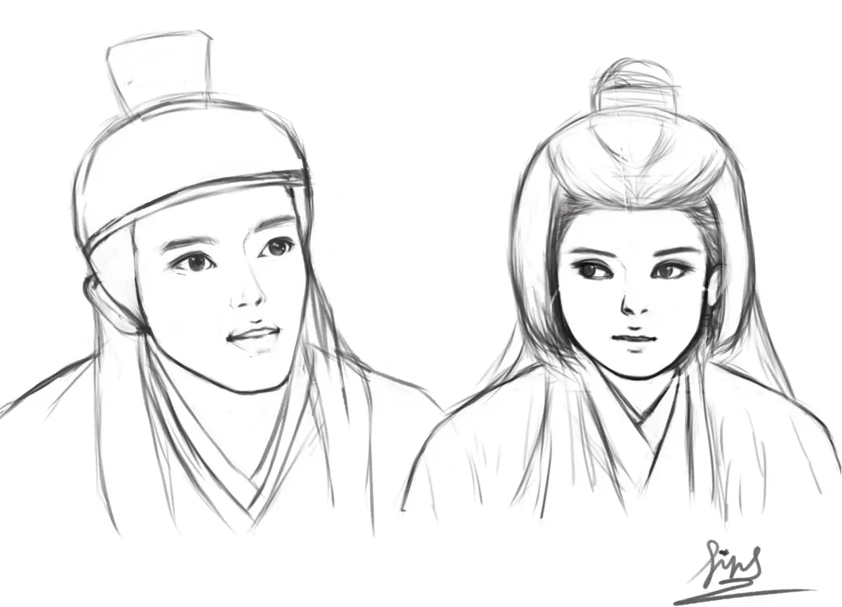 冲盈CP，同人画